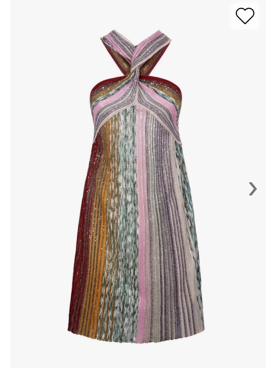 Missoni Dresses & Skirts - Missoni Multicolor sparkly chevron Metallic Knit Halter Dress